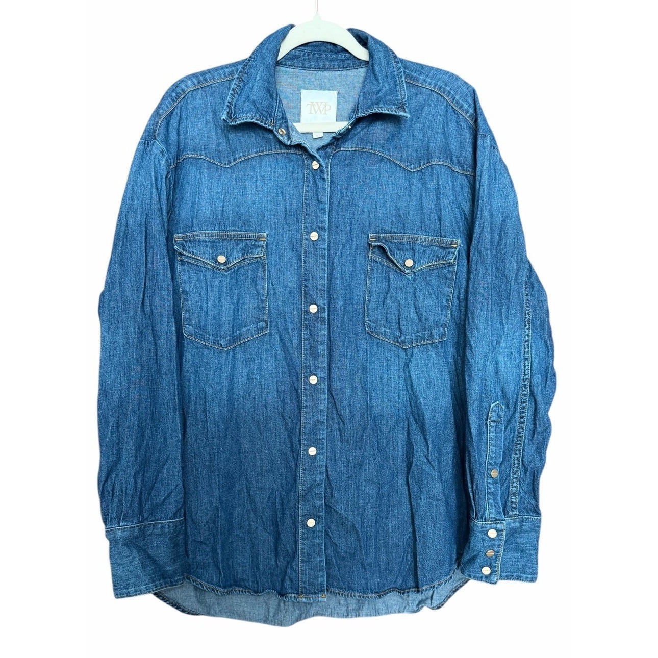 Twp Og Supersized Ranchers Shirt Dark Wash Women's Size M/L